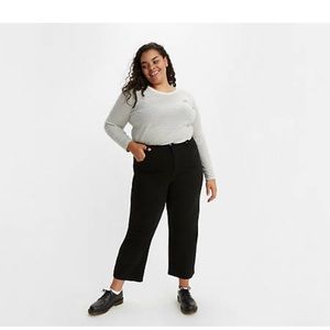 Levi’s RIBCAGE STRAIGHT ANKLE WOMEN'S JEANS (PLUS SIZE), Black Sprout, 14M